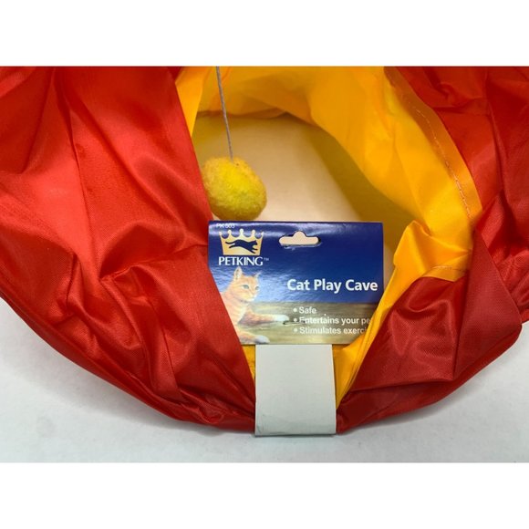 New Pet King Cat Play Cave with Ball Tunnel Red - Picture 2 of 2